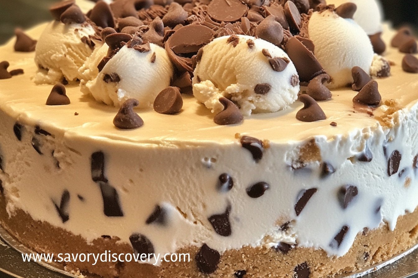 Chocolate Chip Cookie Dough Ice Cream Cake