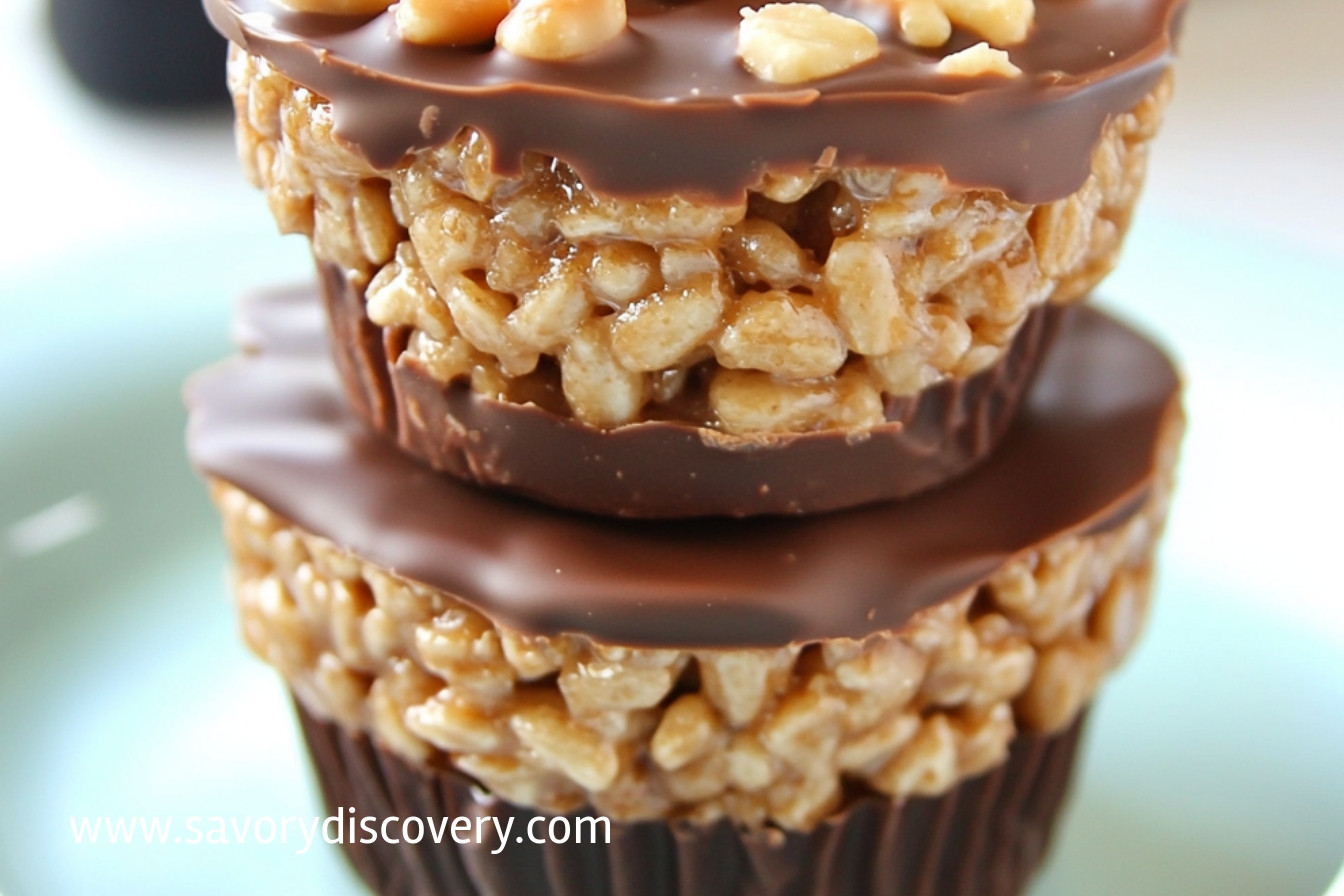 Chocolate Peanut Butter Rice Krispy Cups