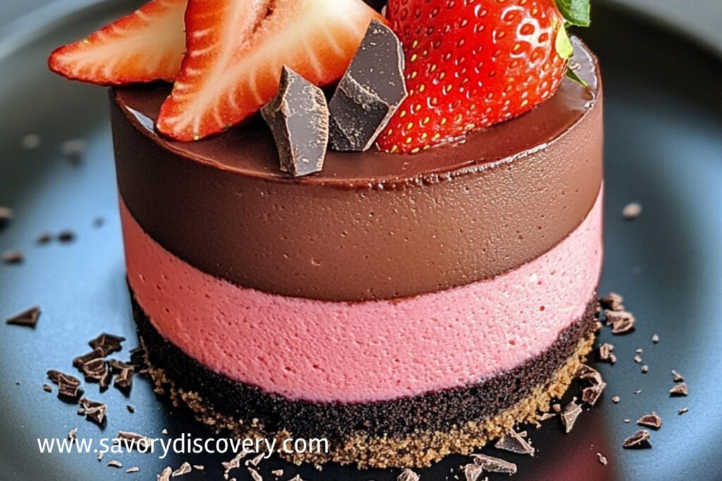Chocolate Strawberry Mousse Cake