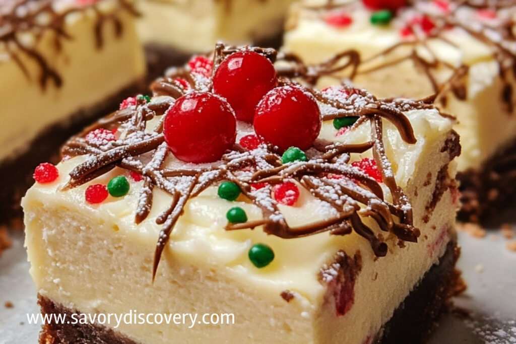 Christmas Cheesecake Bars