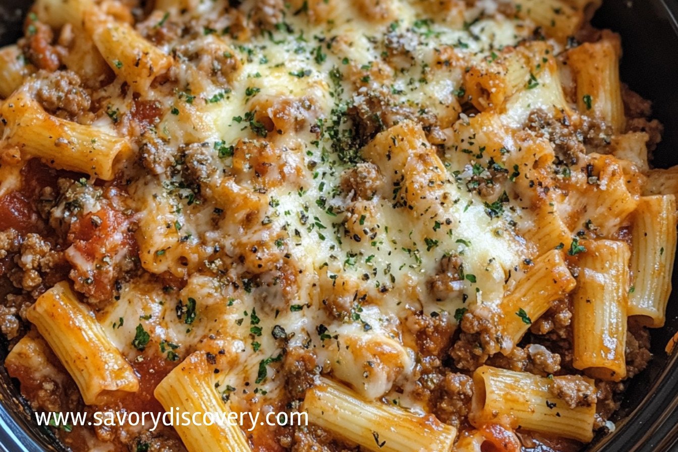 Crock Pot Baked Ziti