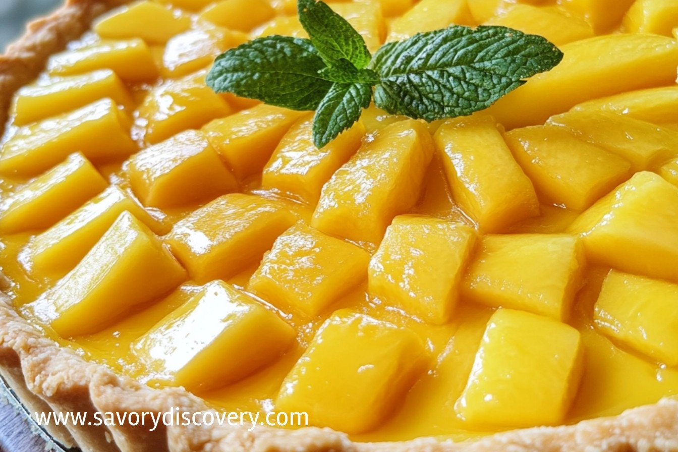 Eggless Mango Cream Cheese Tart