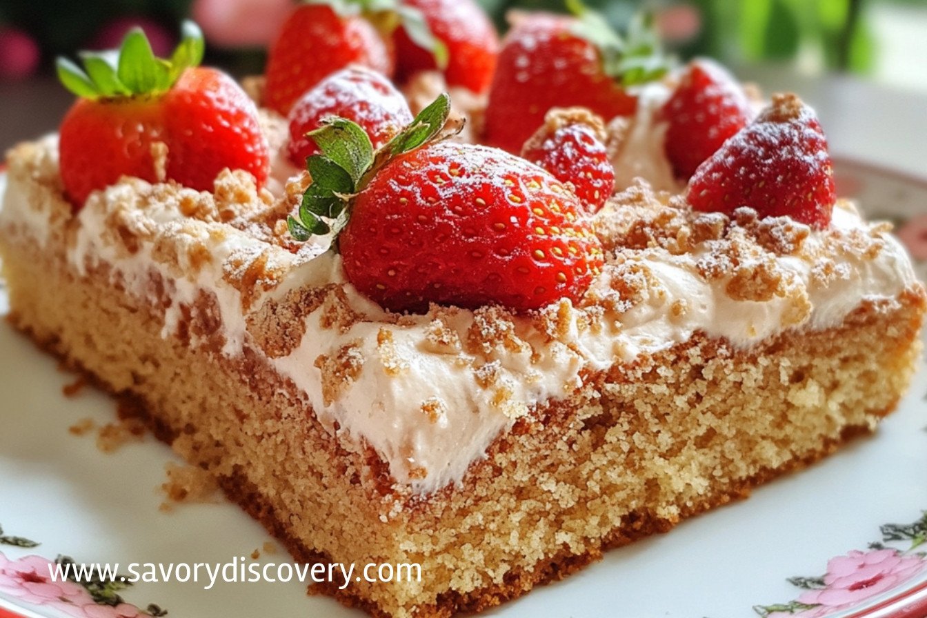 Eggless Strawberry Tea Cake