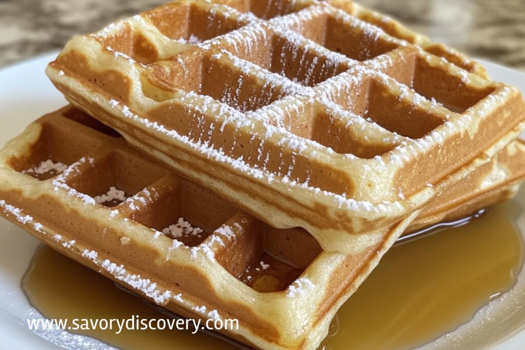 Eggless Waffles Without Waffle Maker
