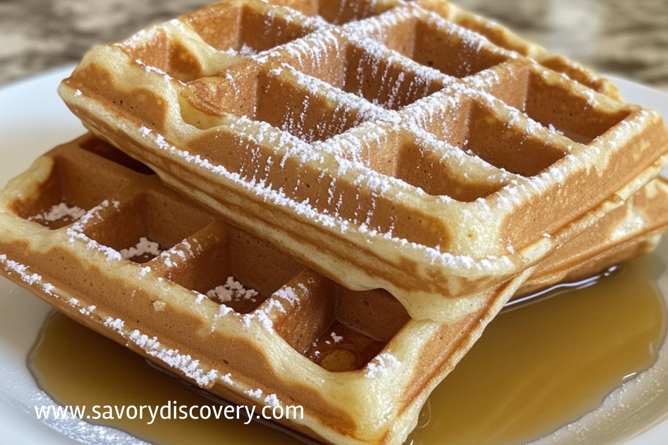 Eggless Waffles Without Waffle Maker