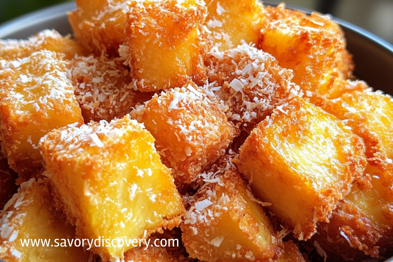 Fried Pineapple with Coconut Crust