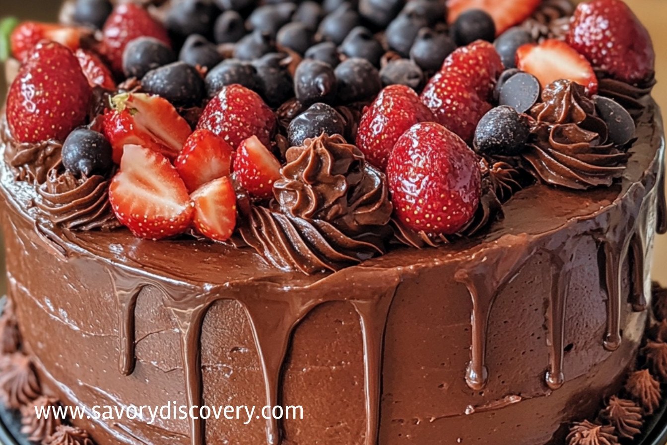 Homemade Chocolate Truffle Cake