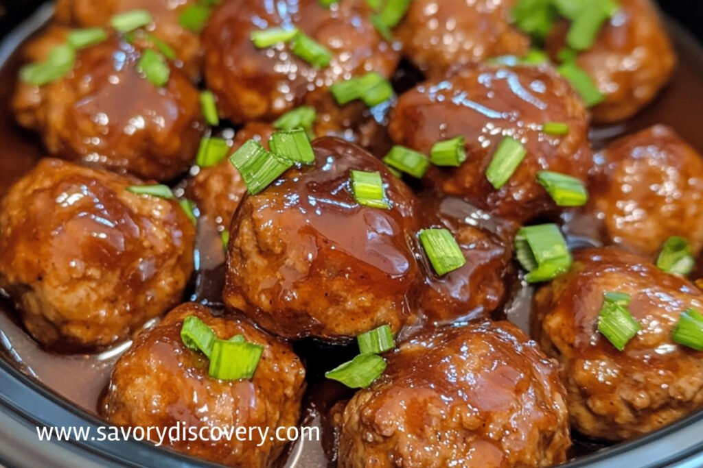 Honey BBQ Crockpot Meatballs