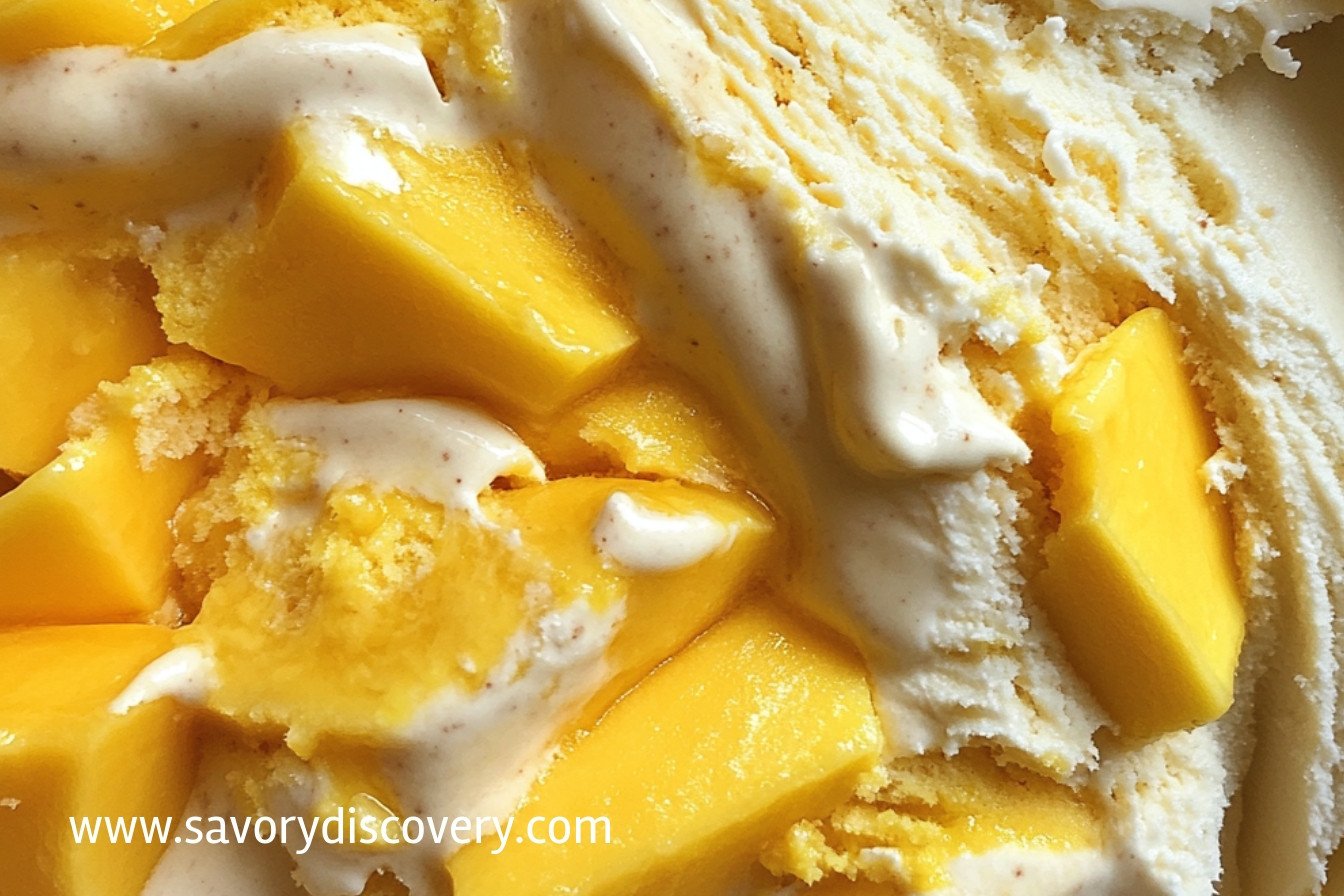 Mango Cheesecake Ice Cream