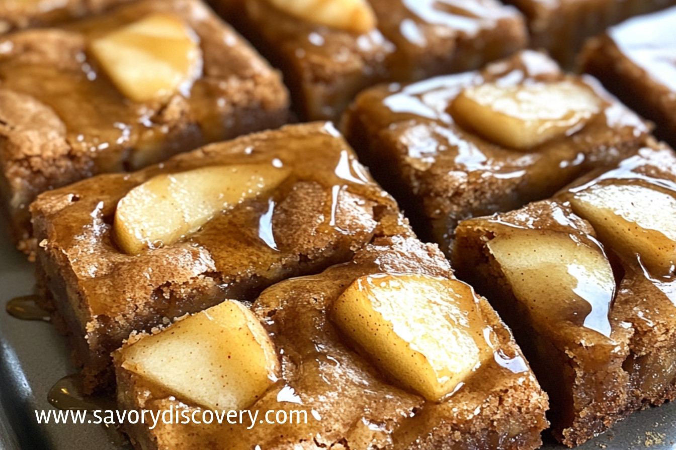 Maple Glazed Apple Blondies