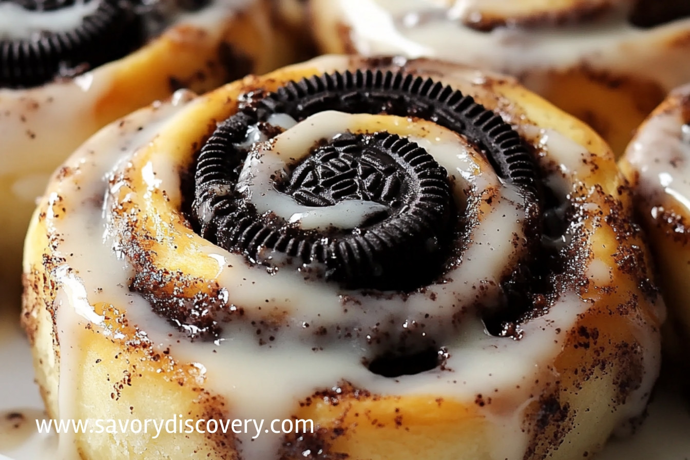 Oreo Stuffed Cinnamon Rolls