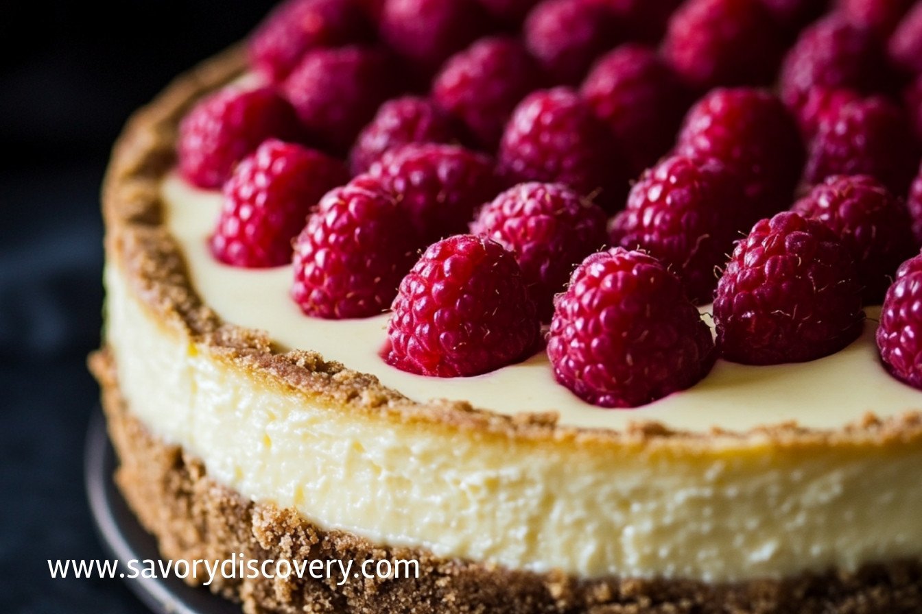 Raspberry White Chocolate Cheesecake