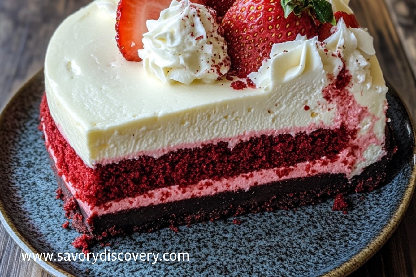 Red Velvet Strawberry Cheesecake