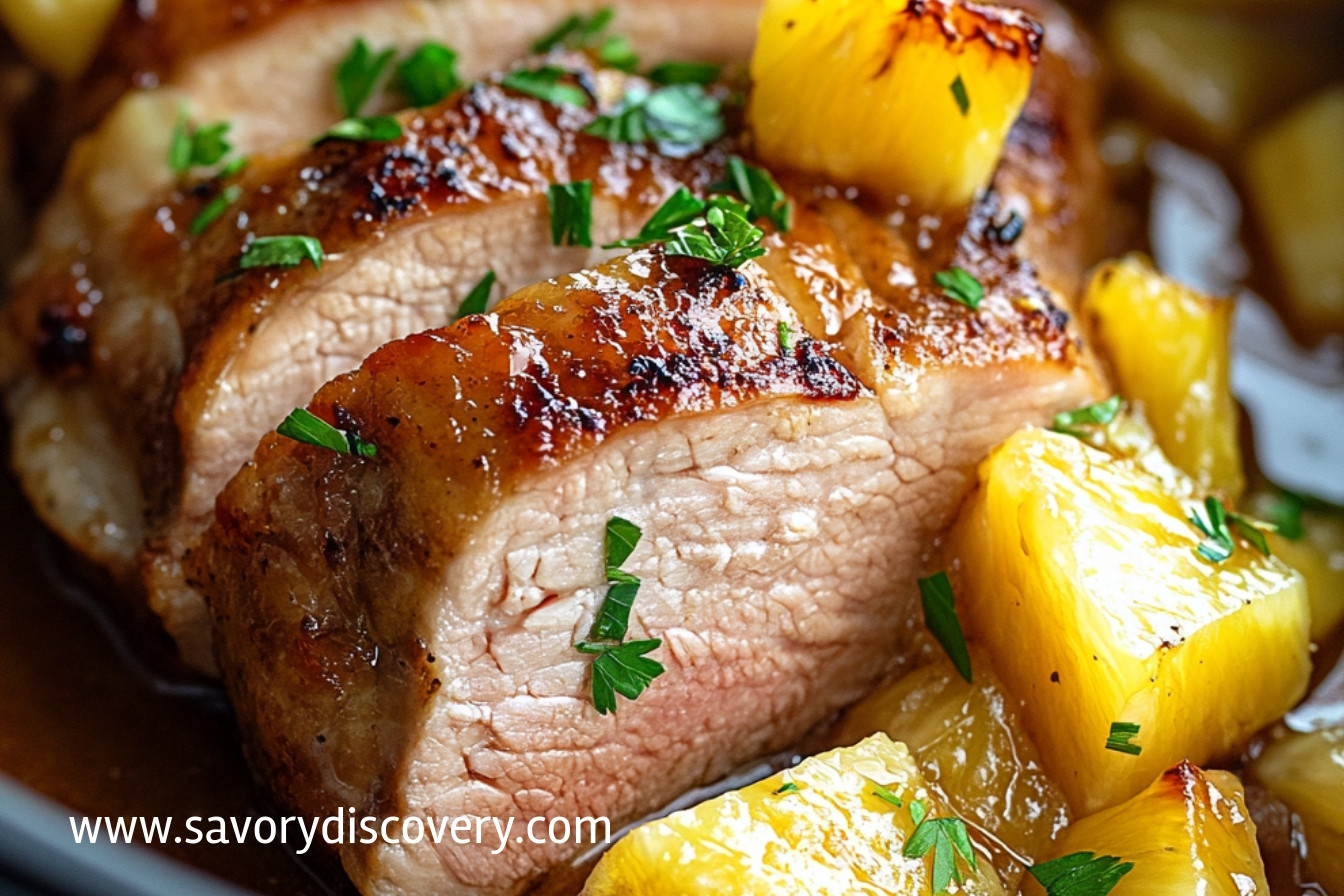 Slow Cooker Pineapple Pork Loin