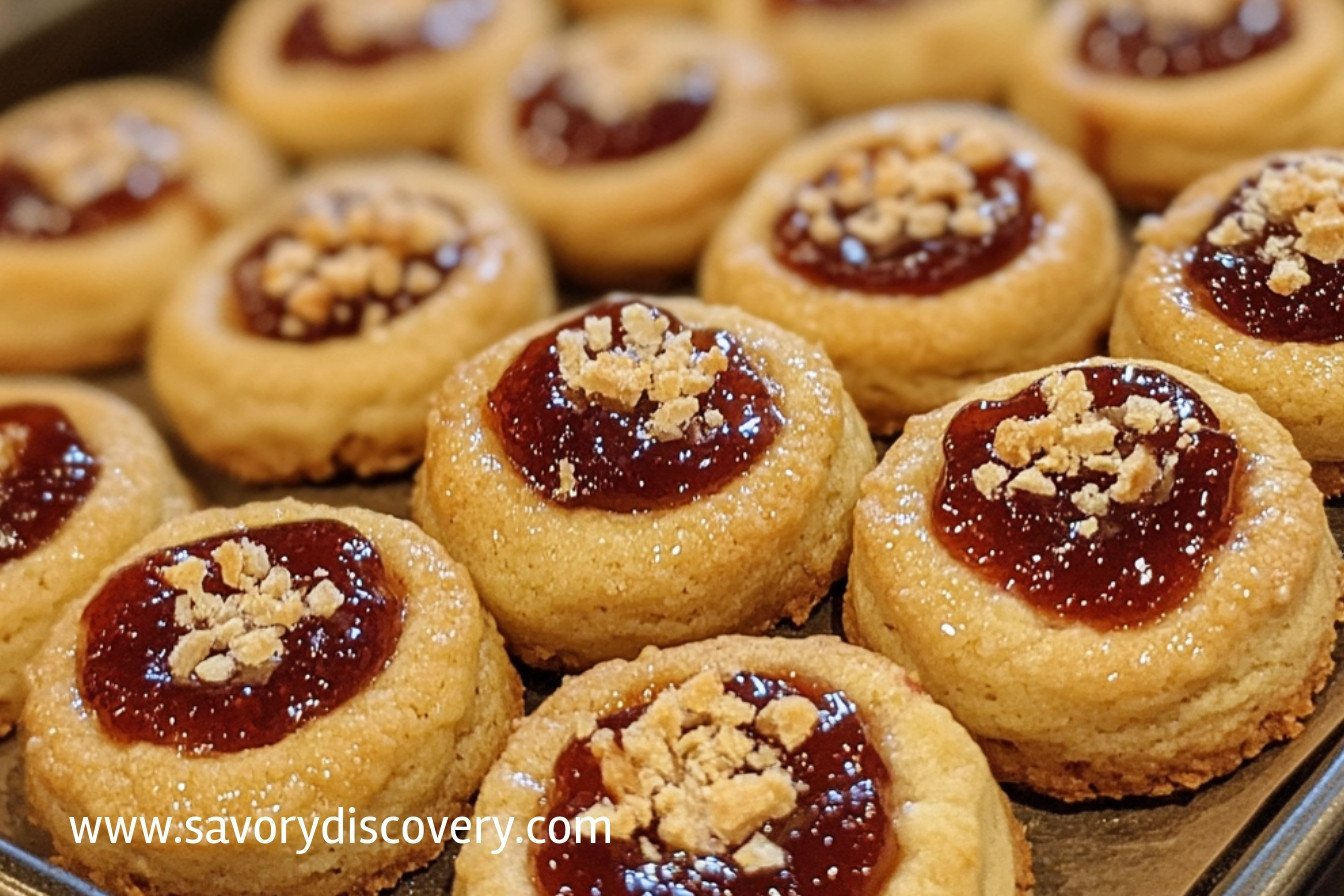 Strawberry Jam Thumbprint Cookies