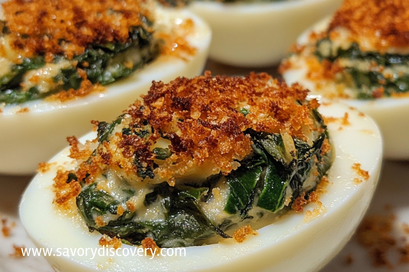 Stuffed Eggs with Spinach