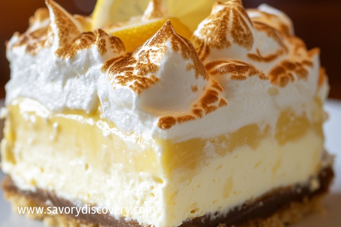 Triple Lemon Meringue Cheesecake