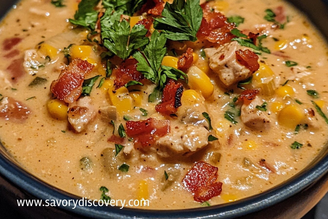 Turkey Corn Chowder with Bacon