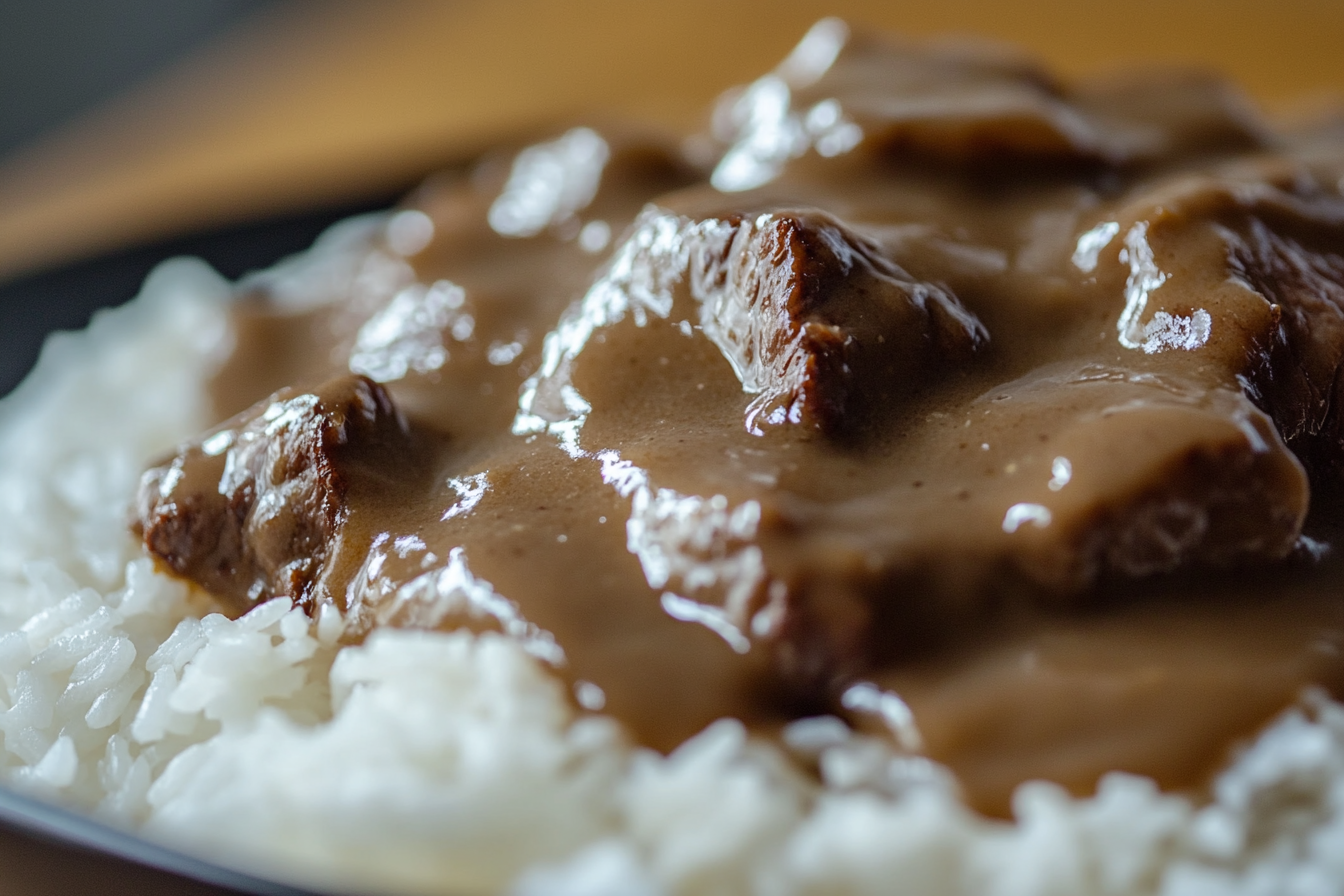 Slow Cooker Beef Tips Gravy