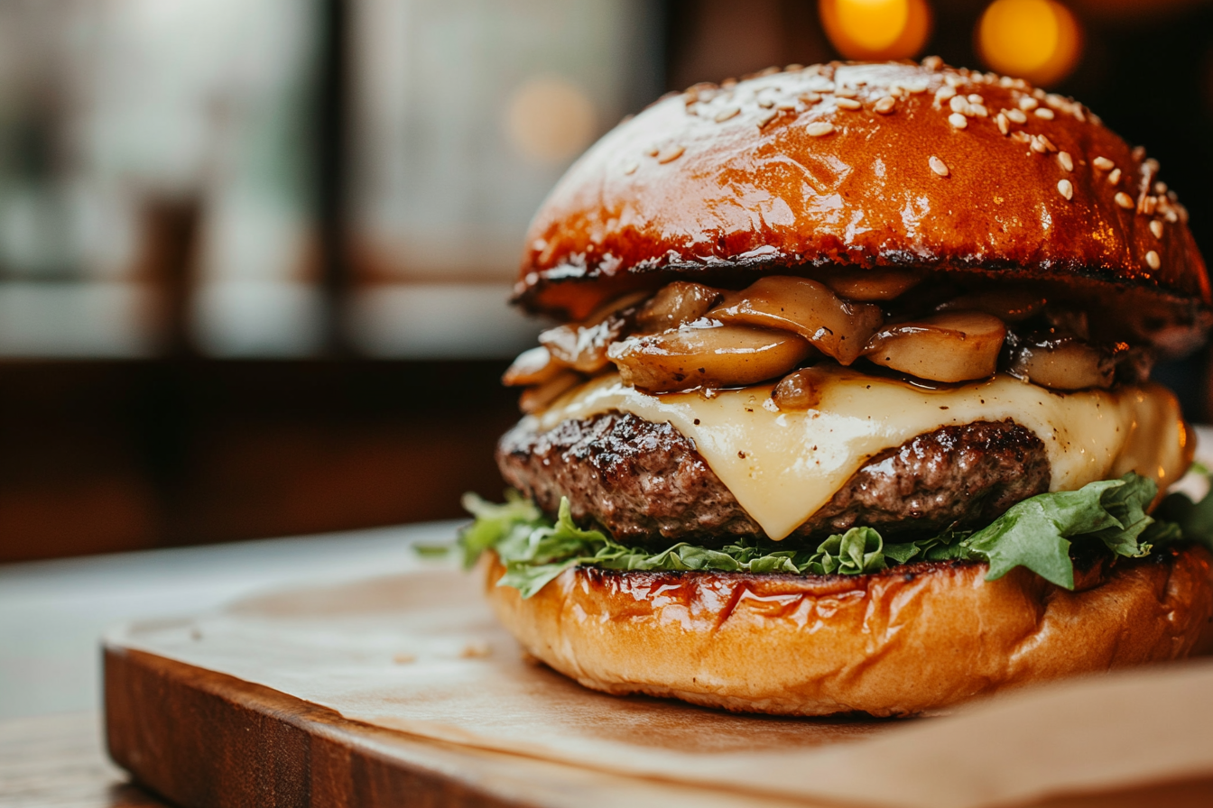 Swiss Mushroom Burger