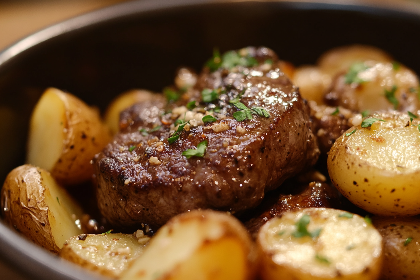 Garlic Butter Steak and Potatoes