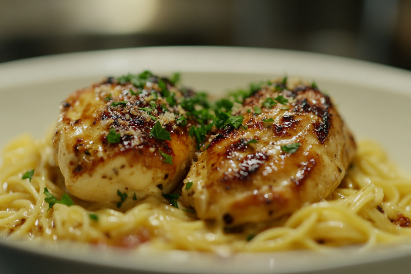 Golden Garlic Butter Chicken Linguine