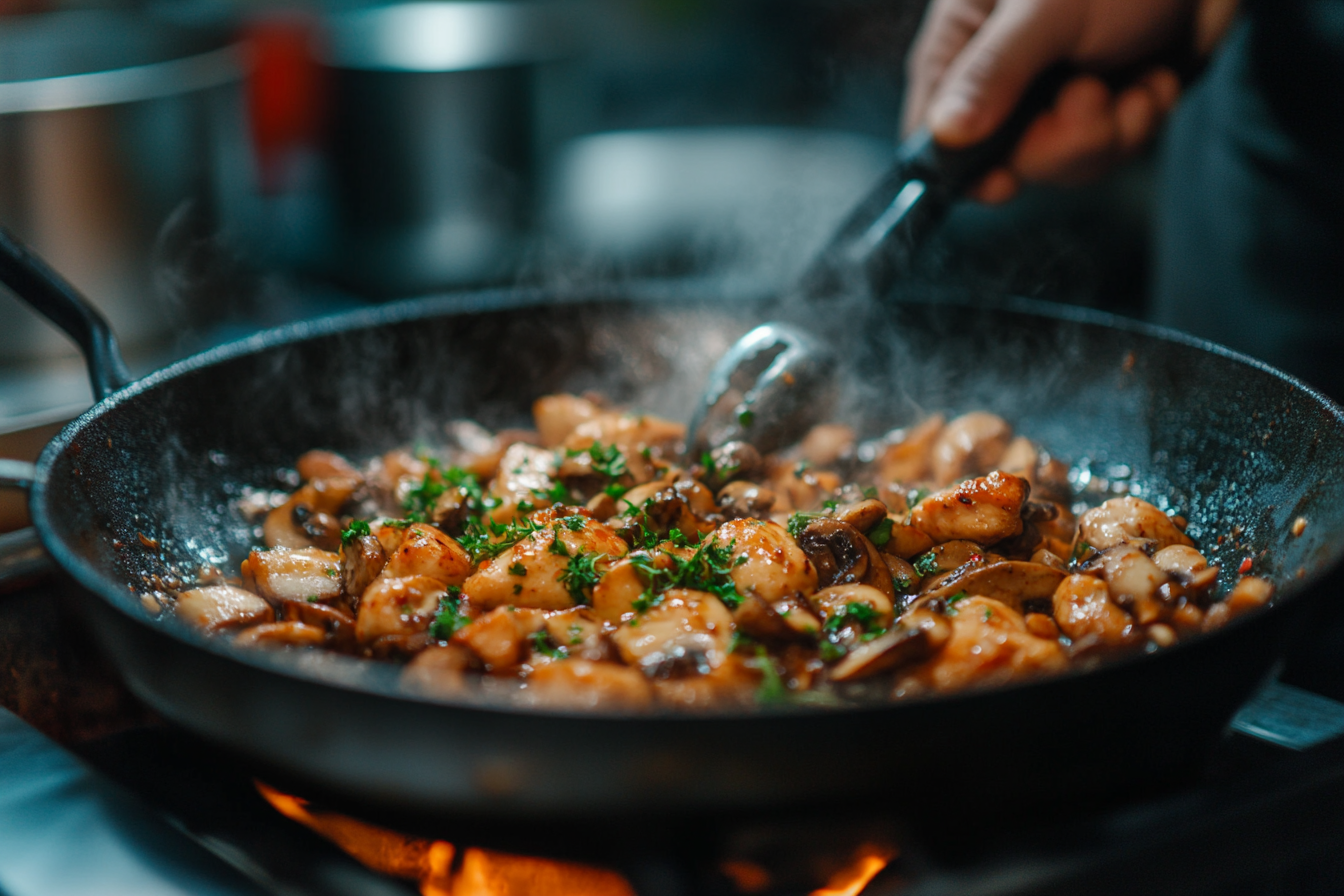 Easy Chicken Garlic Mushroom Sauce