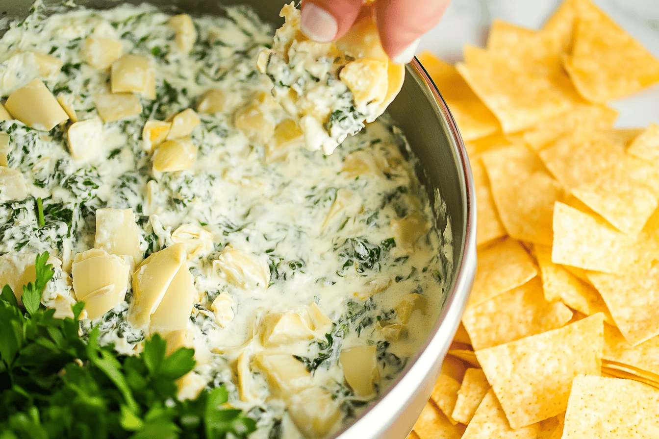 Creamy Instant Pot Spinach Artichoke Dip Recipe