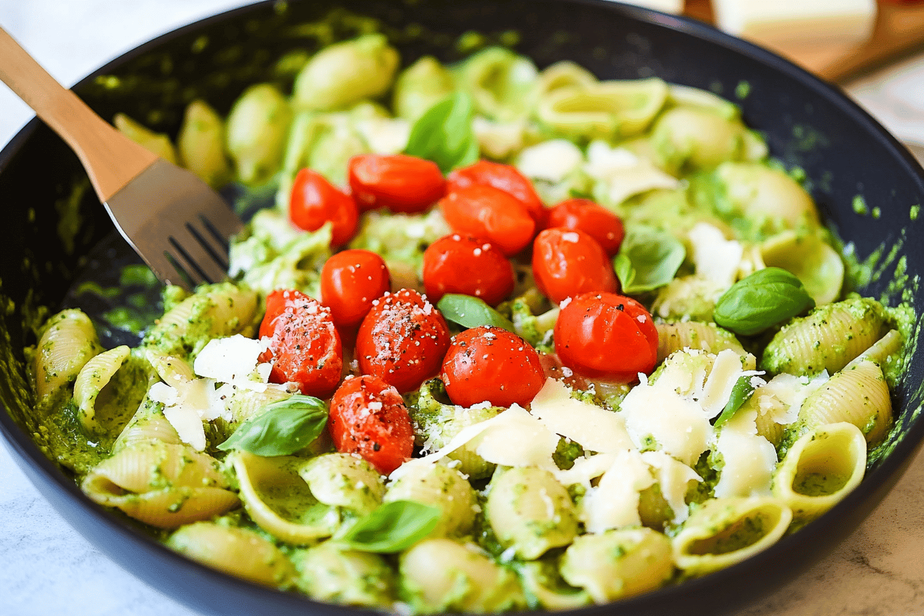 Creamy Pesto Shells Recipe for Easy Dinner