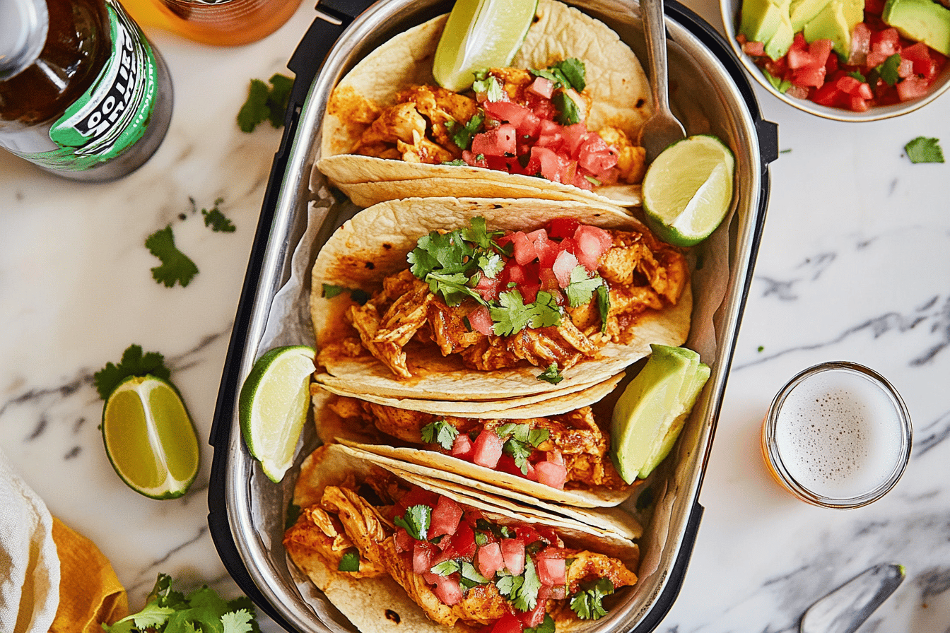 Easy Instant Pot Chicken Tacos Recipe