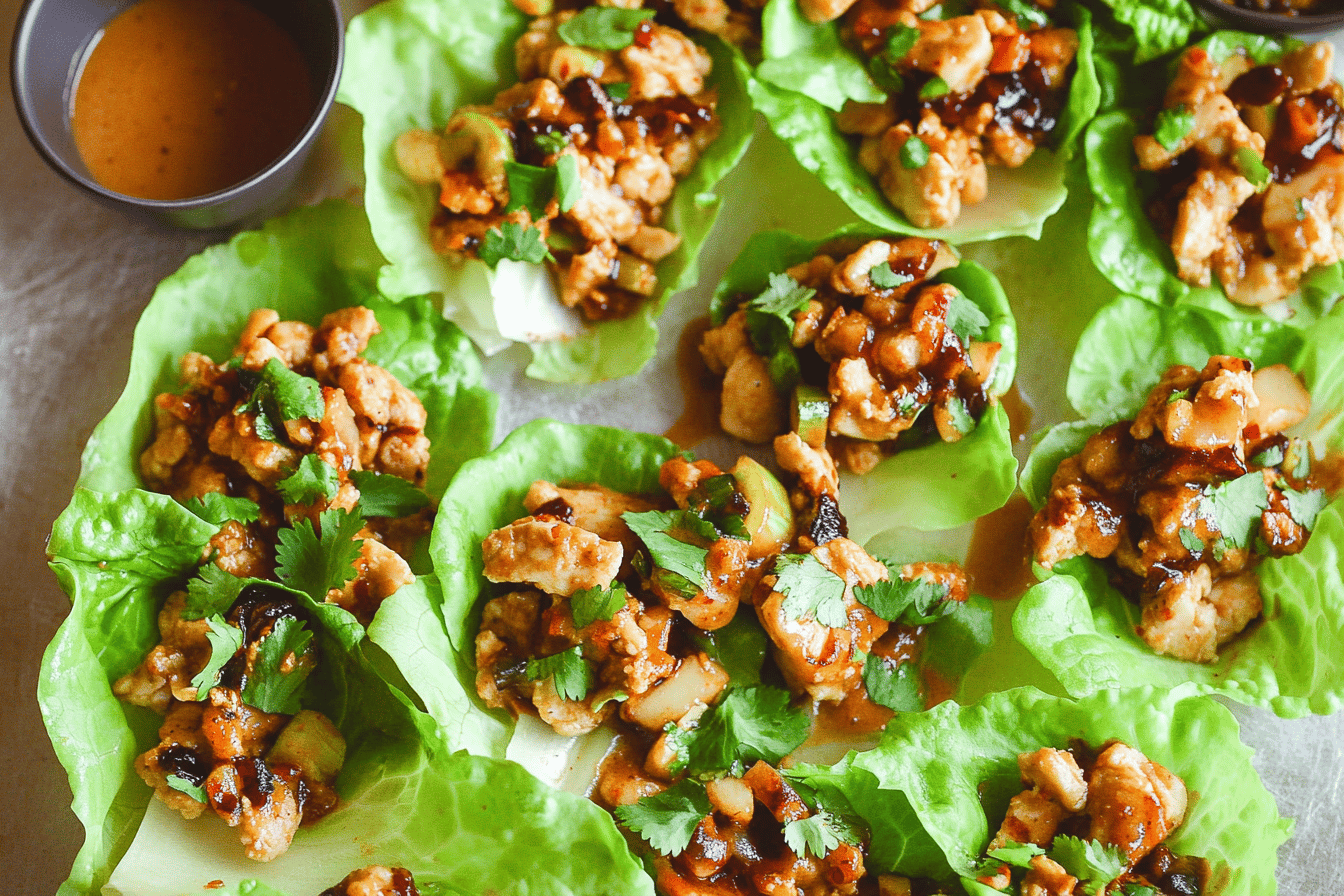 Peanut Chicken Lettuce Wraps Recipe