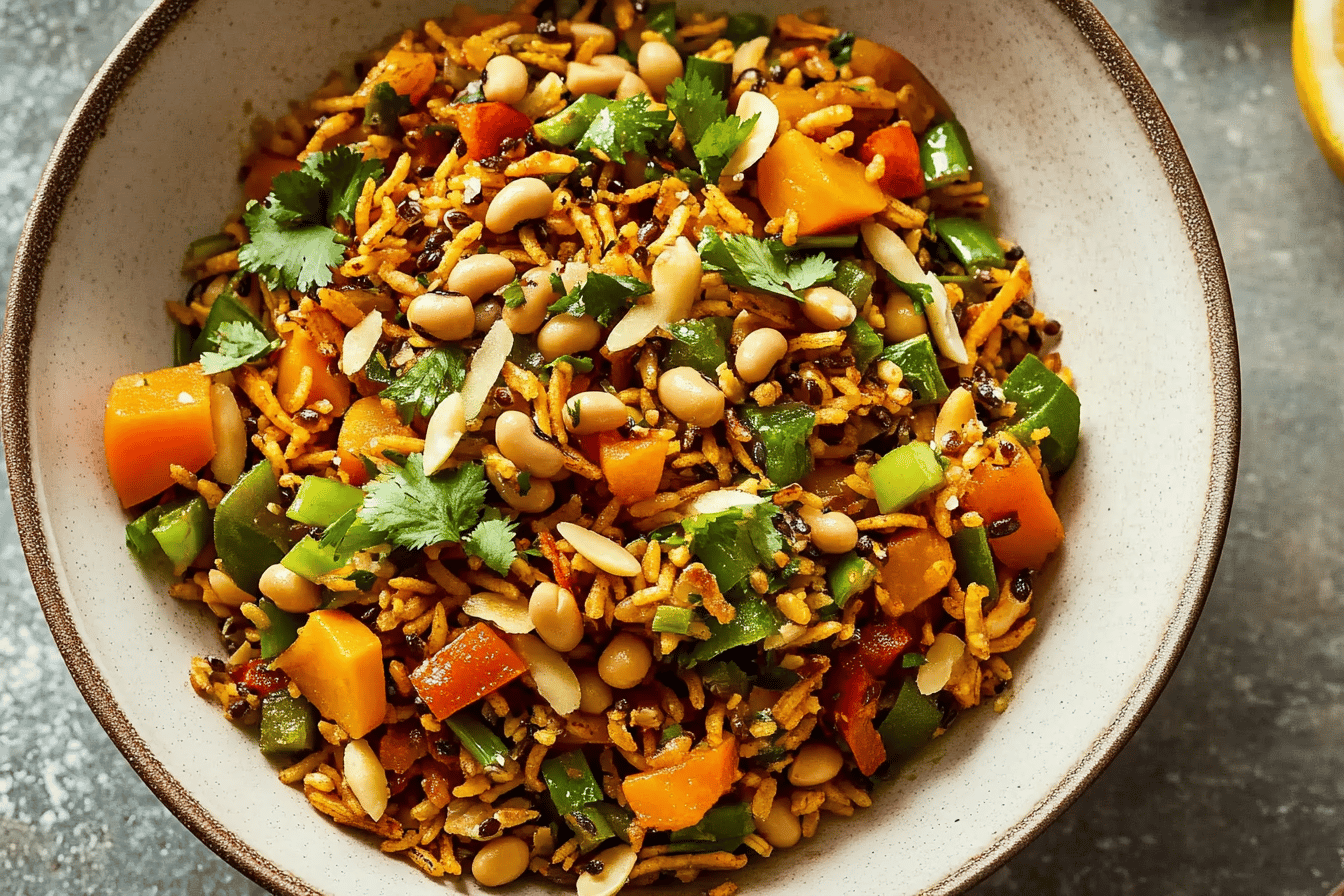 Peanuts and Peas Bhel Puri Recipe Delight