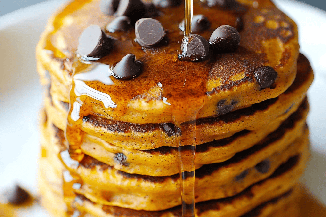 Pumpkin Chocolate Chip Pancakes Recipe
