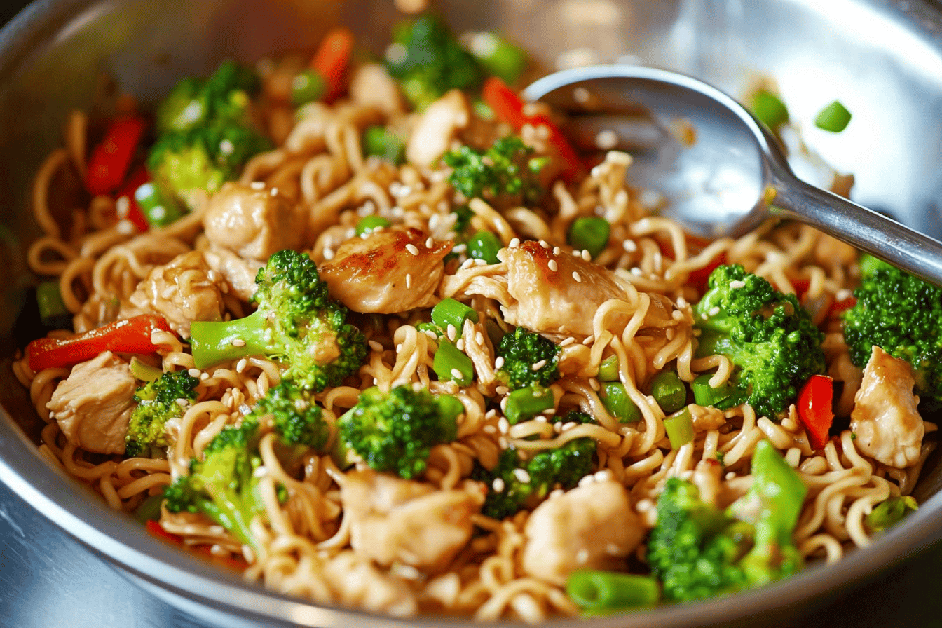 Quick Chicken Ramen Noodle Stir-Fry Recipe