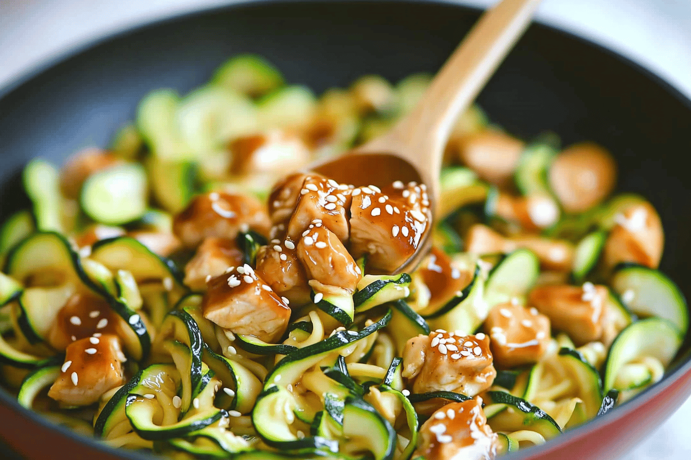 Teriyaki Chicken Zucchini Noodles Recipe
