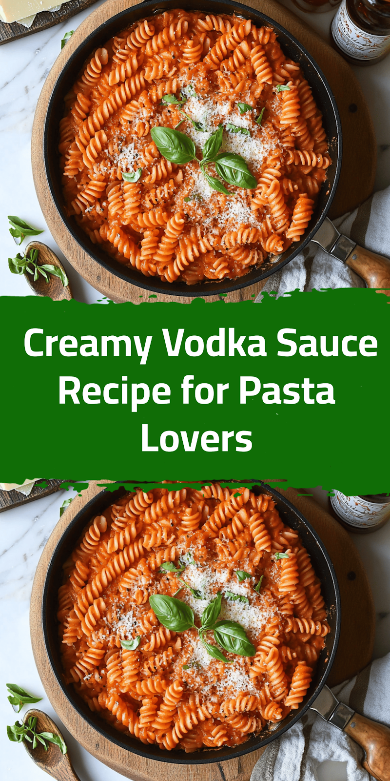Creamy Vodka Sauce Recipe for Pasta Lovers