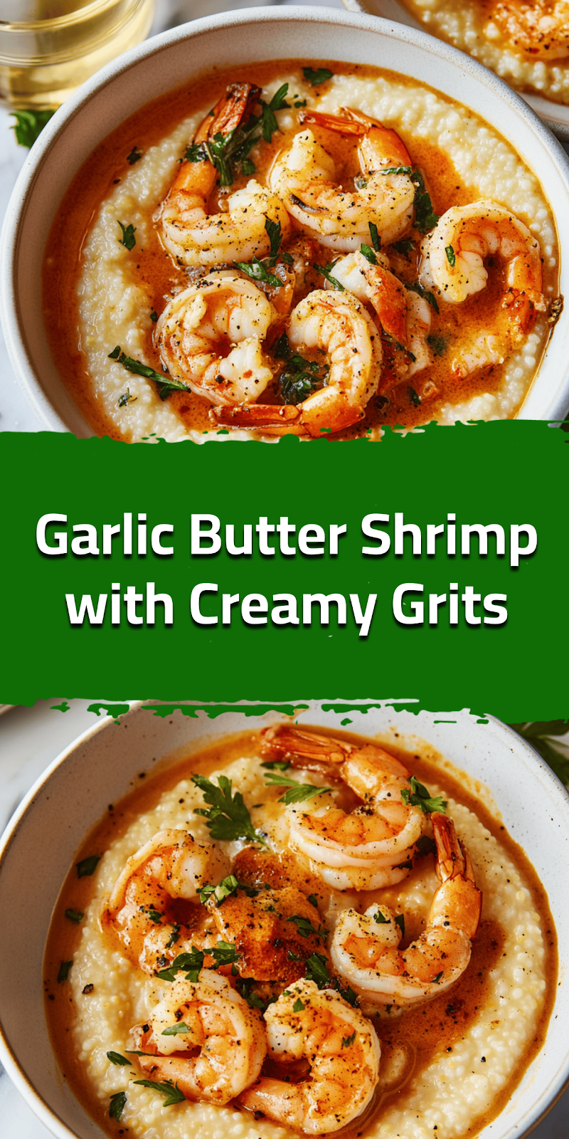 Garlic Butter Shrimp with Creamy Grits