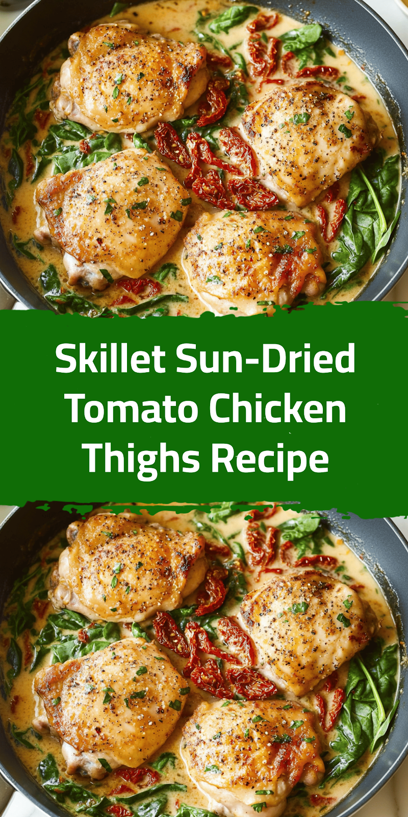 Skillet Sun-Dried Tomato Chicken Thighs Recipe