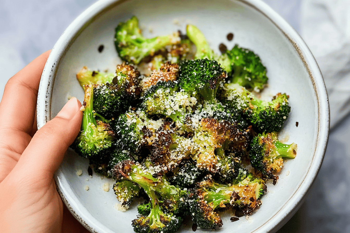 Air Fryer Garlic Parmesan Broccoli Recipe