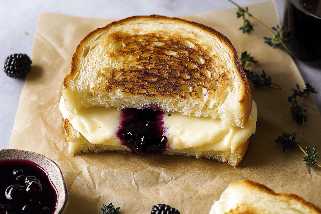Blackberry Balsamic Brie Grilled Cheese Recipe
