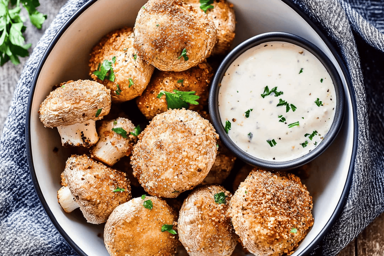 Crispy Air Fryer Mushrooms Recipe