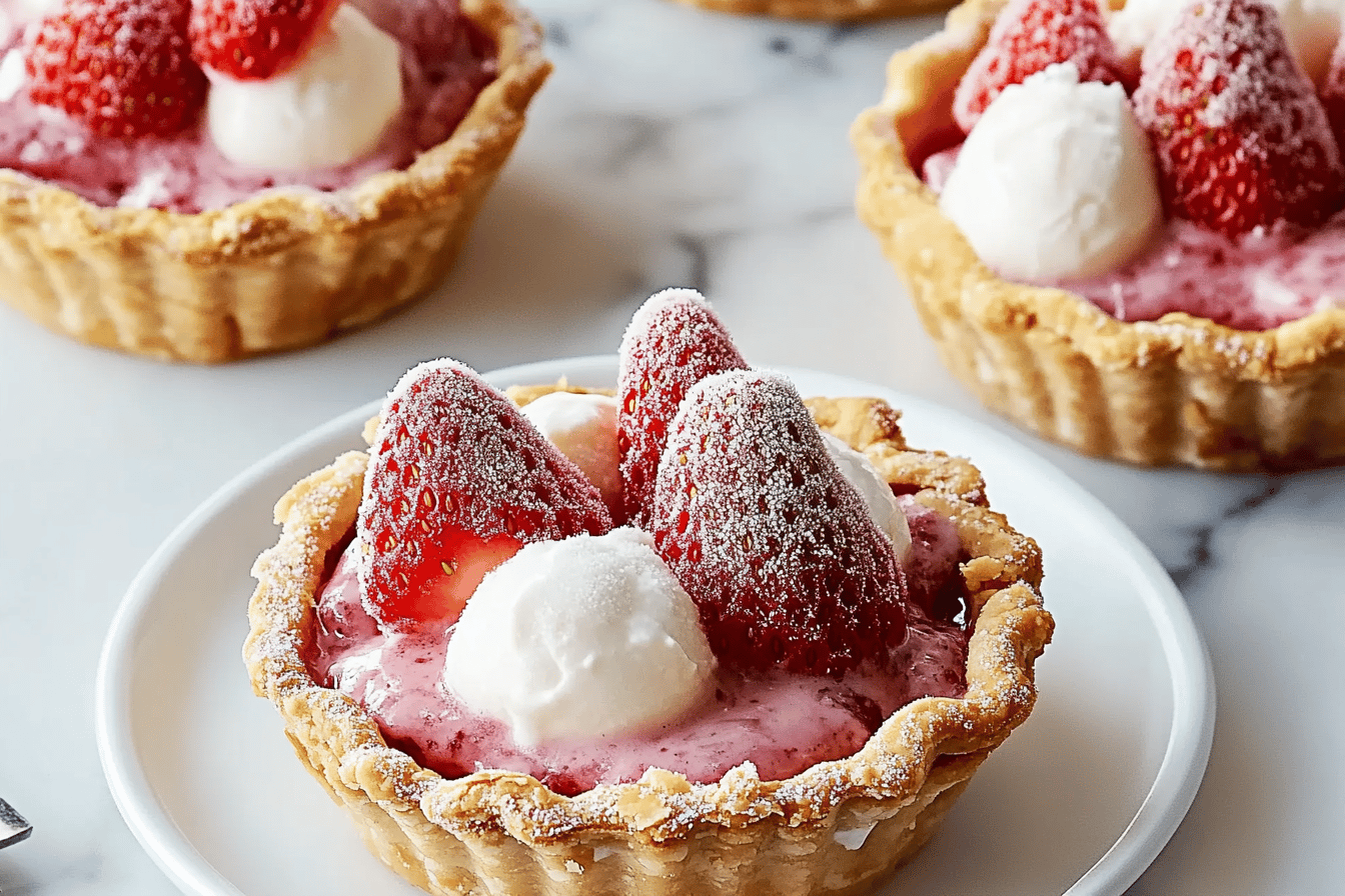 Mini Strawberry Ice Cream Pies Recipe