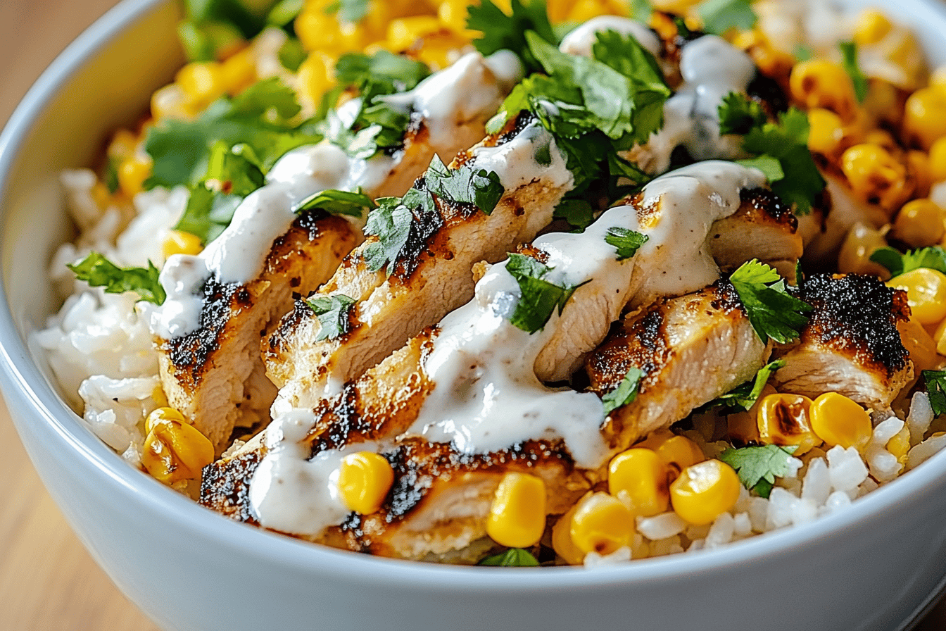 Street Corn Chicken Rice Bowl Recipe