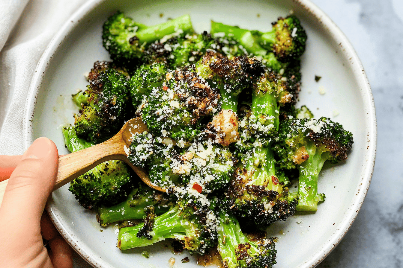 Air Fryer Garlic Parmesan Broccoli Recipe