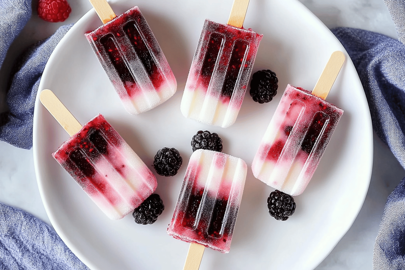 Berry Coconut Rocket Pops Recipe