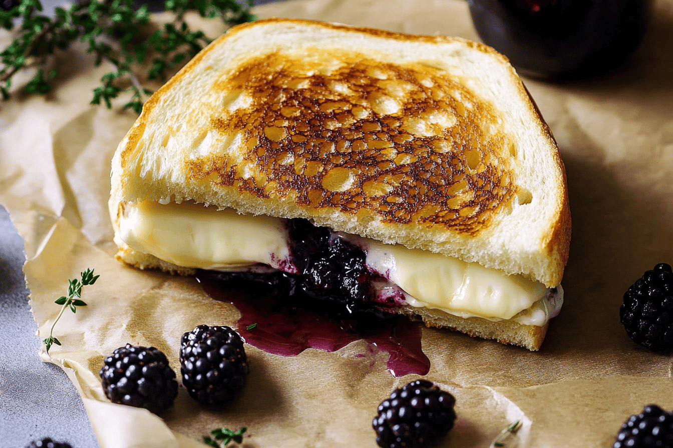 Blackberry Balsamic Brie Grilled Cheese Recipe