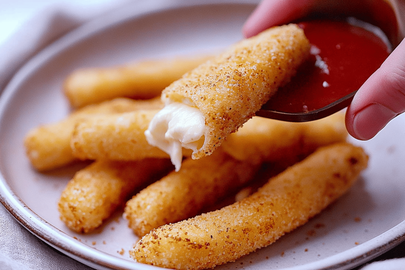 Crispy Air Fryer Mozzarella Sticks Recipe