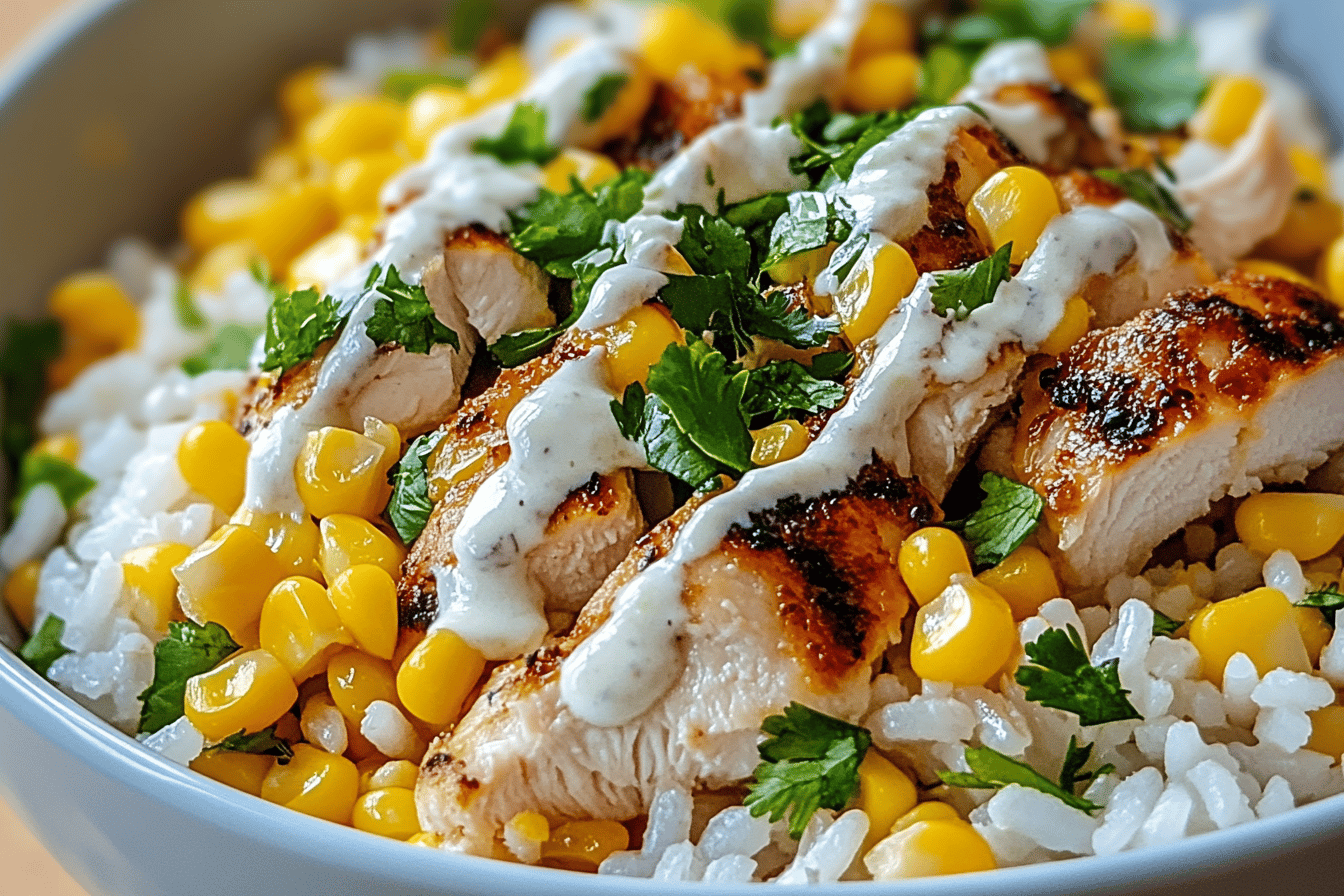 Street Corn Chicken Rice Bowl Recipe