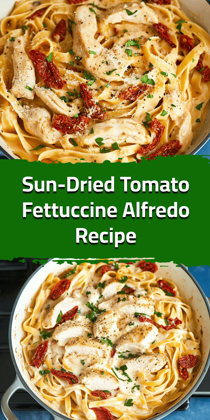 Sun-Dried Tomato Fettuccine Alfredo Recipe