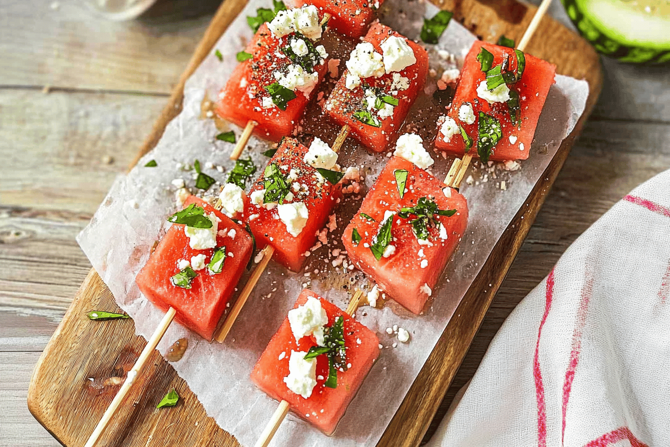 Watermelon Feta Skewers Recipe